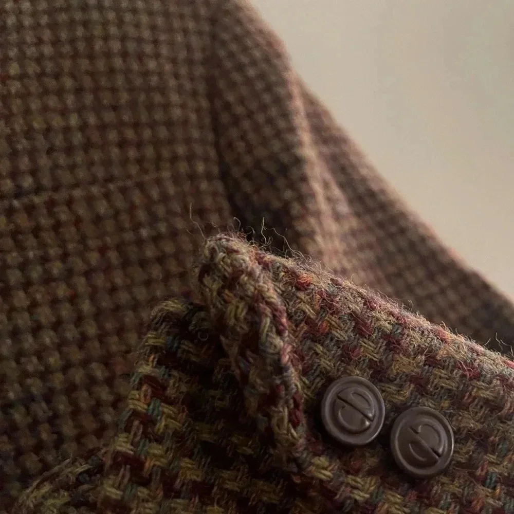 Vintage Christian Dior wool blazer dark academia size 4 preppy retro tweed chic